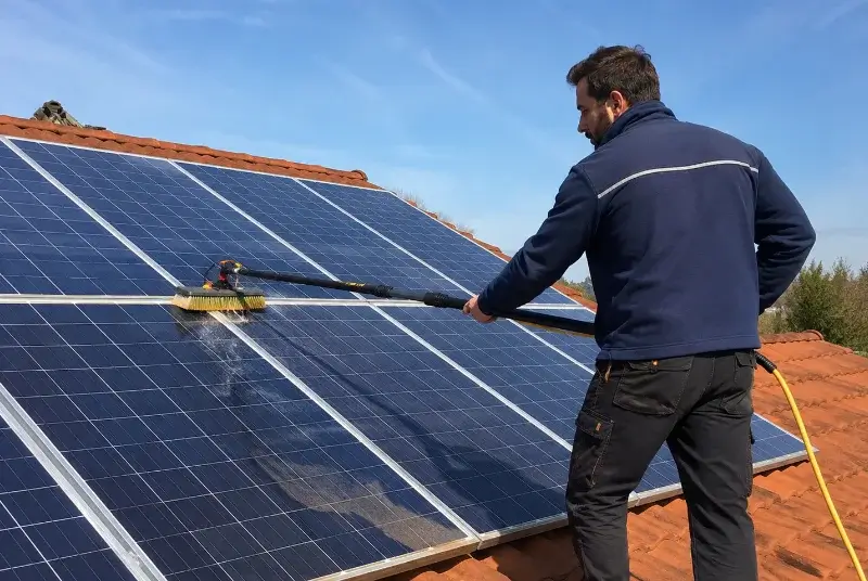 Nettoyage et entretien de panneaux solaires au Plantay