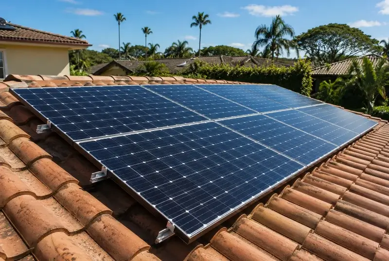 Installation de panneaux solaires au Plantay